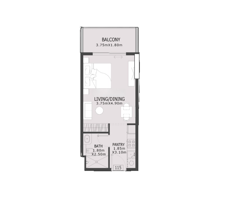 Valores Elevia Residences 3 Studio Layout