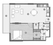 Valores Elevia Residences 1 Bed Layout