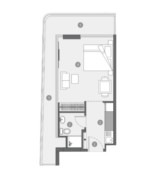 390 Sq. Ft. Studio in Valores Elevia Residences