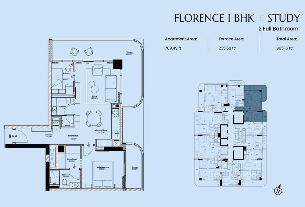 1 Bed 965 Sq. Ft. Apartment in Vantage Livel Residenza
