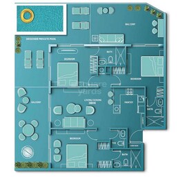 3 Beds 1366 Sq. Ft. Apartment in Vincitore Aqua Dimore