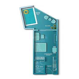 415 Sq. Ft. Studio in Vincitore Aqua Dimore