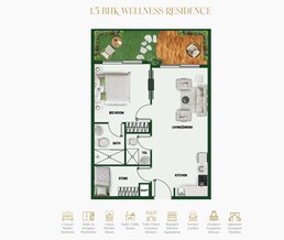 1 Bed 808 Sq. Ft. Apartment in Vincitore Wellness Estate