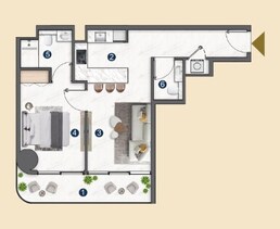 1 Bed 682 Sq. Ft. Apartment in Pantheon Voxa