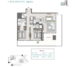 2 Beds 2049 Sq. Ft. Apartment in Wasl 1 Residences