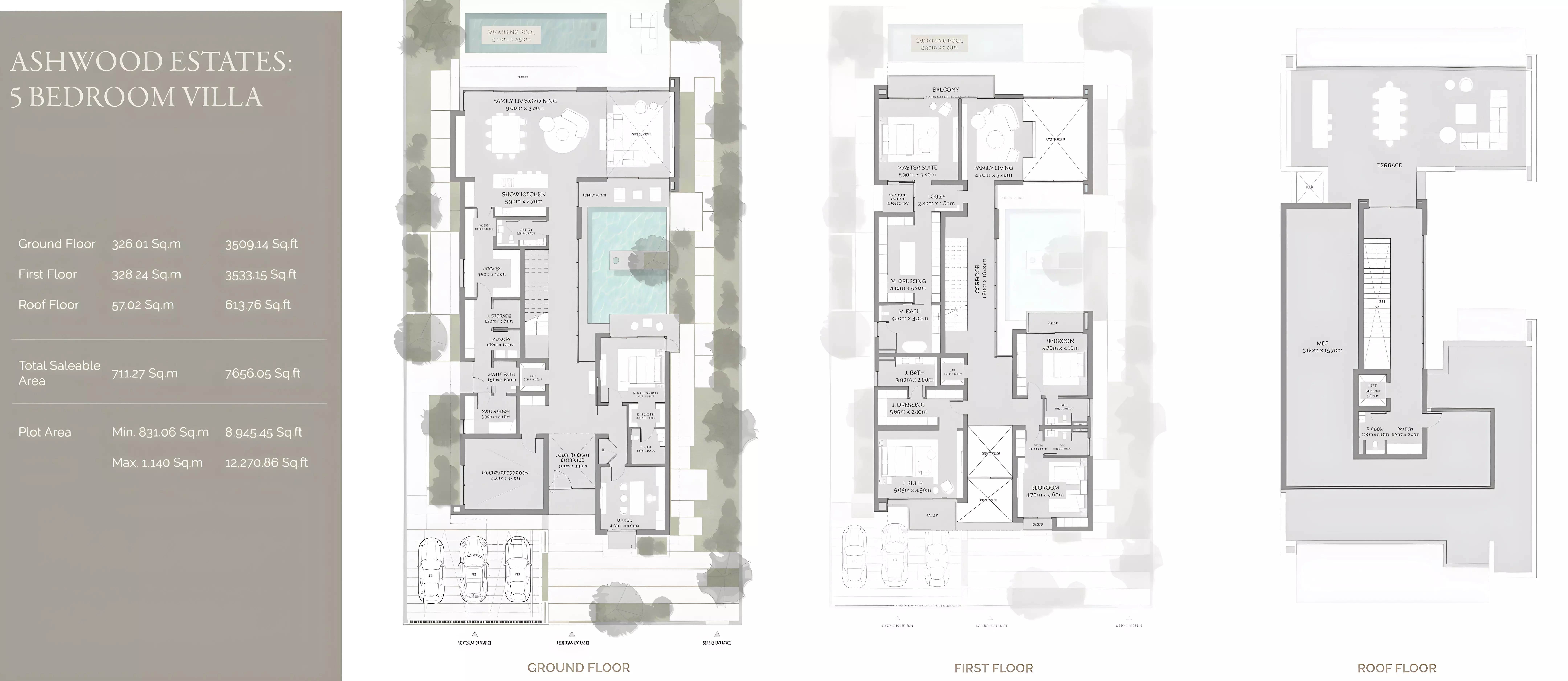 5 Beds 7656 Sq. Ft. Villa in Wasl Ashwood Estates