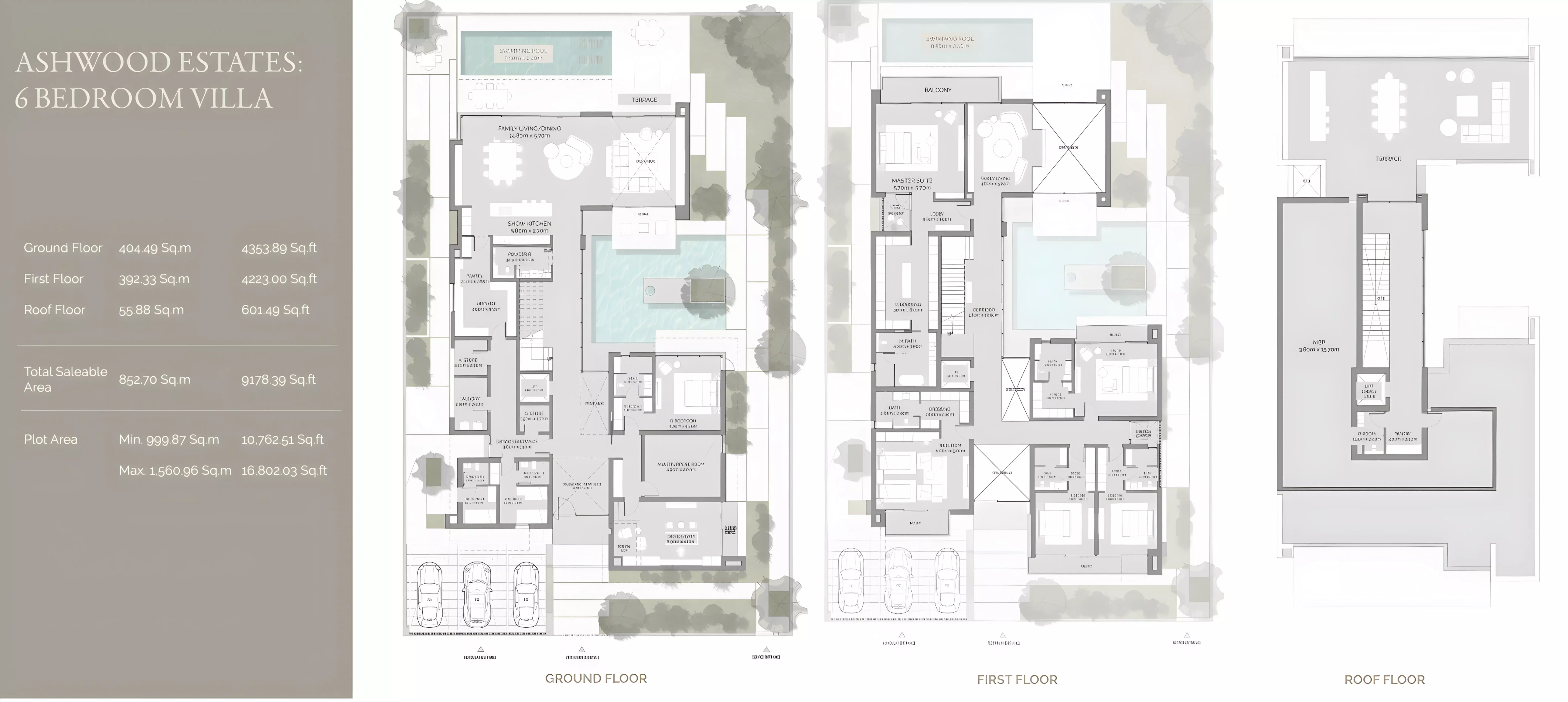 6 Beds 9178 Sq. Ft. Villa in Wasl Ashwood Estates