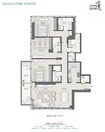 Wasl Avenue Park Towers 2 Beds Layout