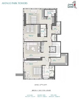 4 Beds 2592 Sq. Ft. Apartment in Wasl Avenue Park Towers