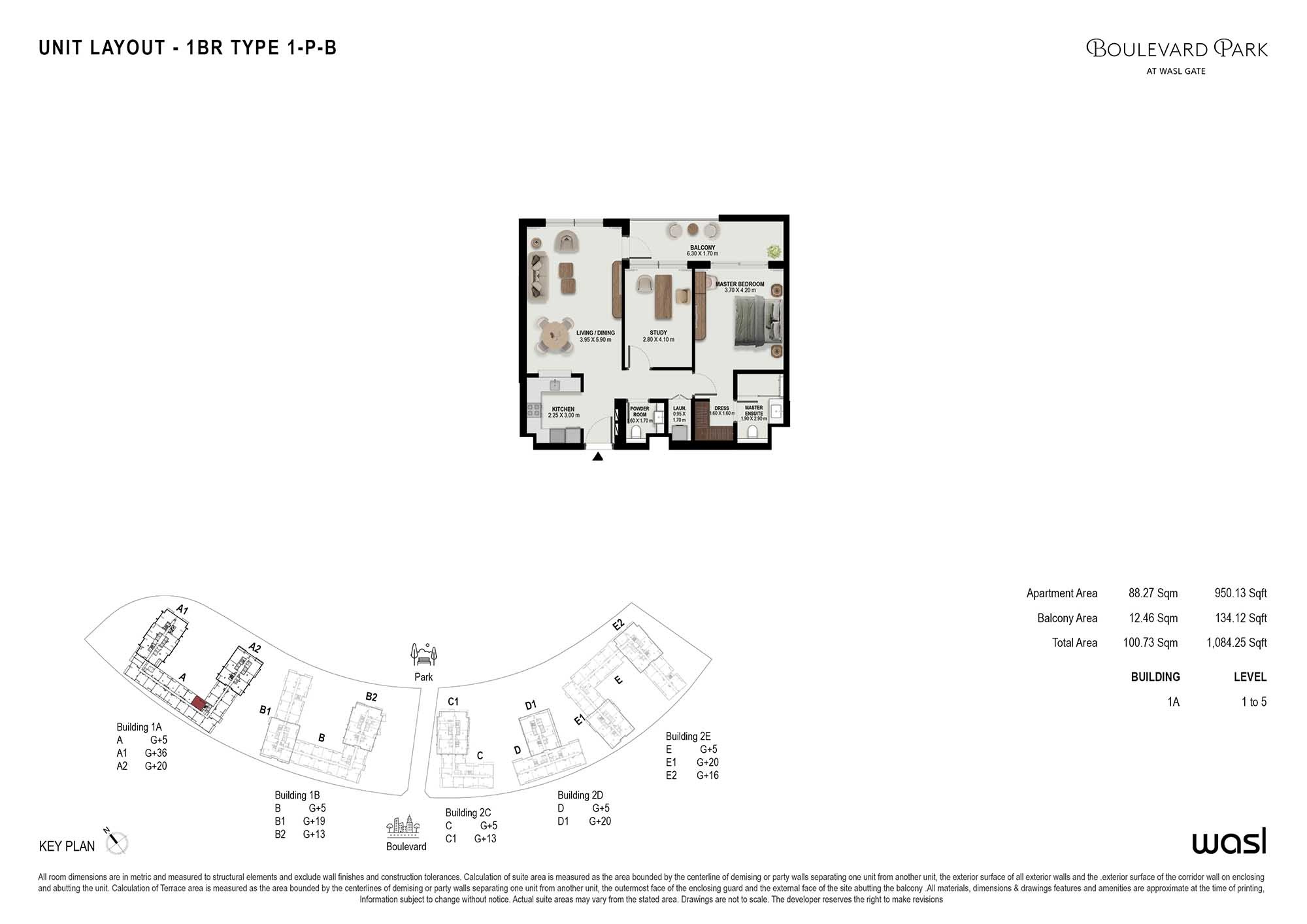 1 Bed 1084 Sq. Ft. Apartment in Wasl Boulevard Park
