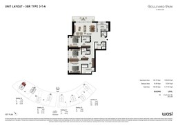 3 Beds 1172 Sq. Ft. Apartment in Wasl Boulevard Park