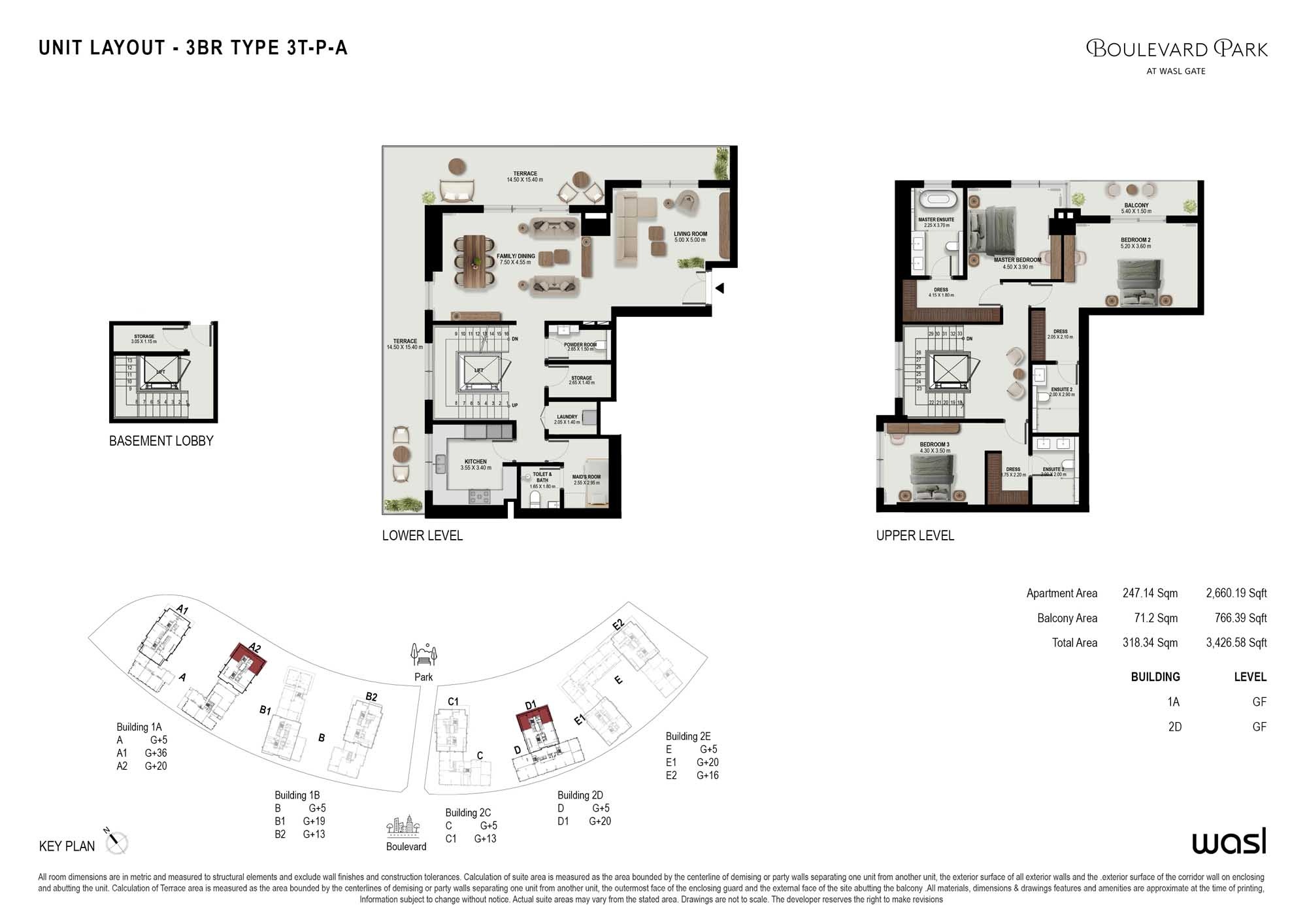 3 Beds 3427 Sq. Ft. Penthouse in Wasl Boulevard Park