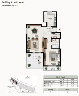 1 Bed 1074 Sq. Ft. Apartment in Wasl South Garden