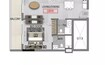 YAS Altia One 1 Bed Layout