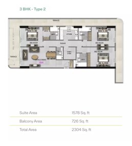 3 Beds 2304 Sq. Ft. Apartment in YAS Altia One