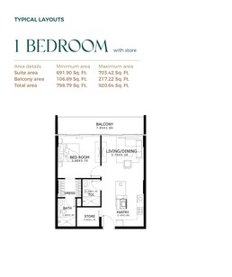 1 Bed 920 Sq. Ft. Apartment in Zimaya Belle Reve