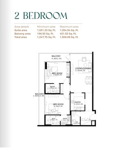 2 Beds 1506 Sq. Ft. Apartment in Zimaya Belle Reve