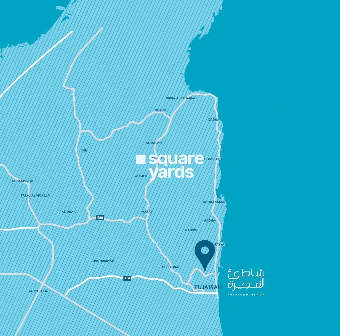 Eagle Fujairah Beach Location Image