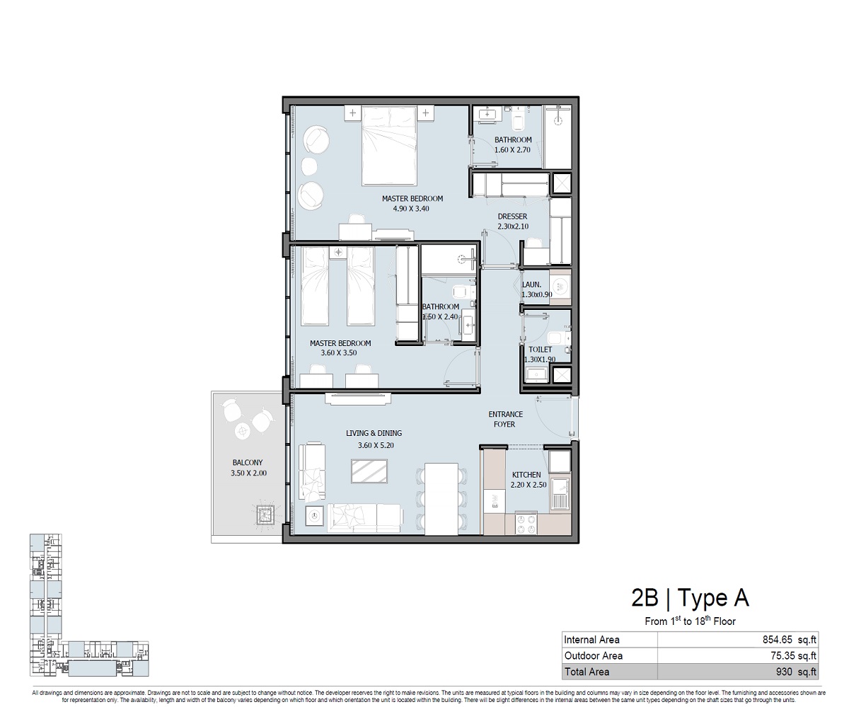 Reportage Oceana 2 Beds Layout
