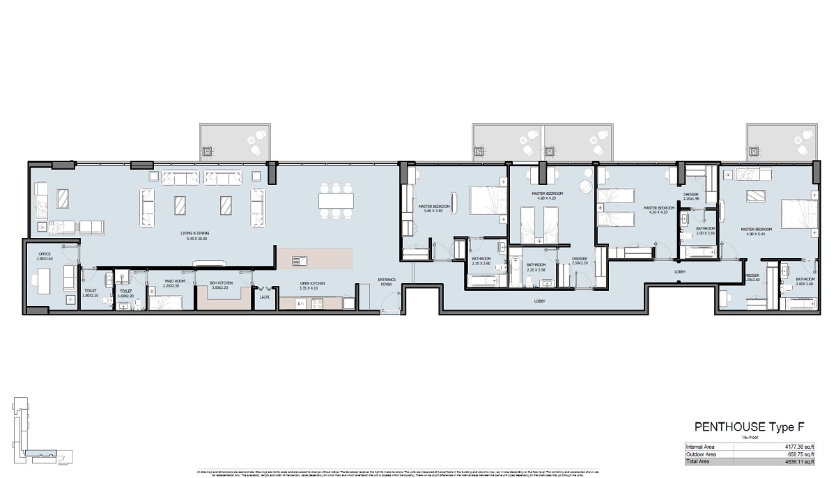 Reportage Oceana 4 Beds Layout