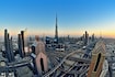 Downtown Dubai_a large building with a clock on top of it