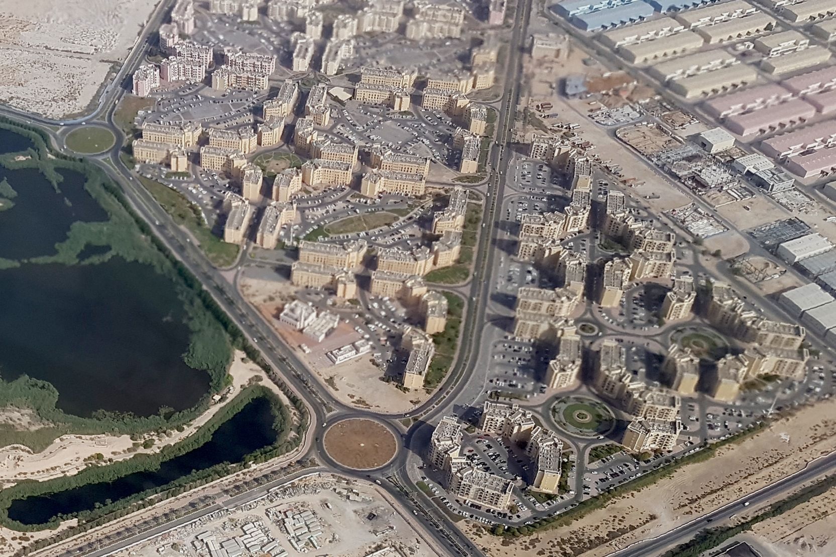 International City_an aerial view of a city with buildings