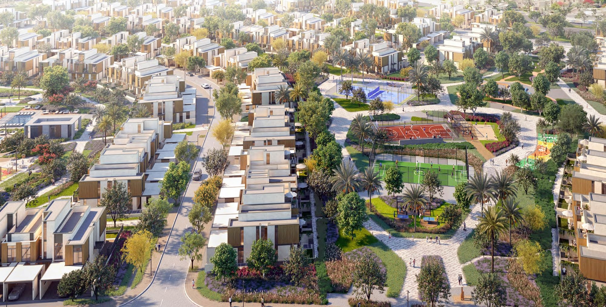 Mudon_a city with a lot of buildings and trees