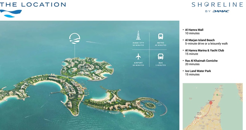 Damac Shoreline Location Image