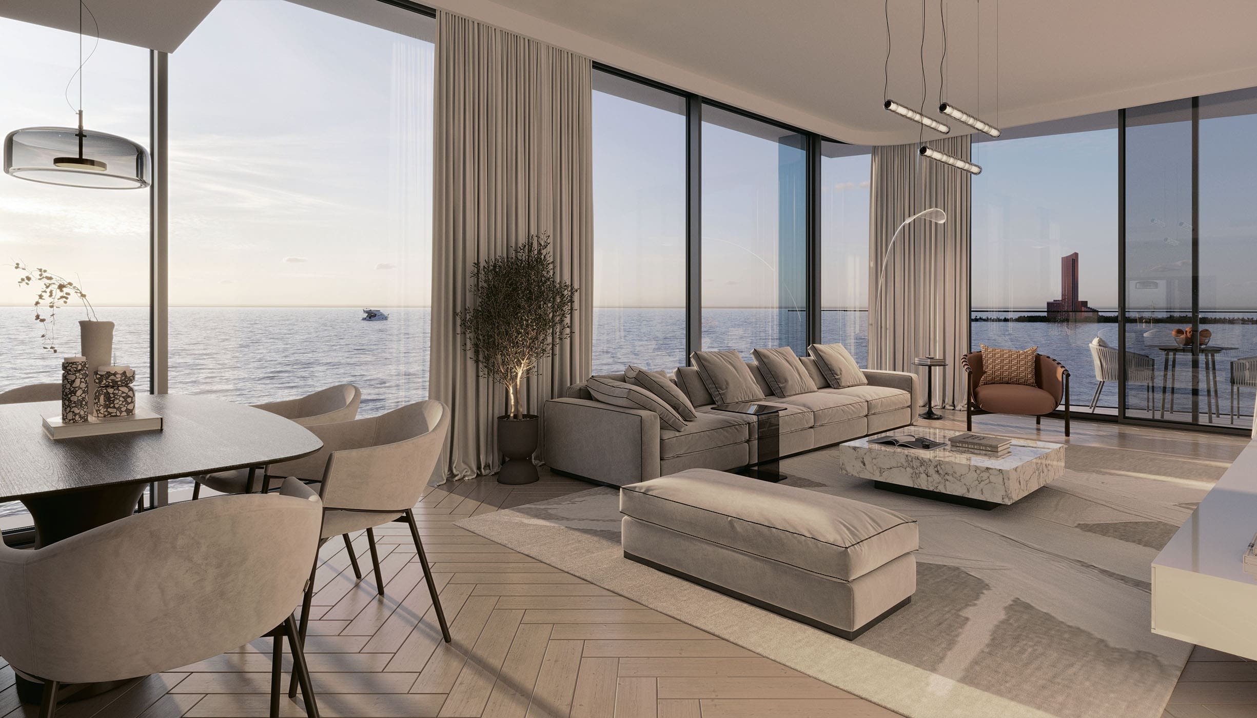 Range The Beach Vista Apartment Interiors