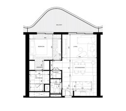 1 Bed 1011 Sq. Ft. Apartment in Aldar Rosso Bay Residences