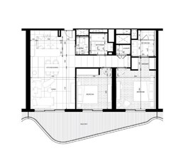 2 Beds 1345 Sq. Ft. Apartment in Aldar Rosso Bay Residences