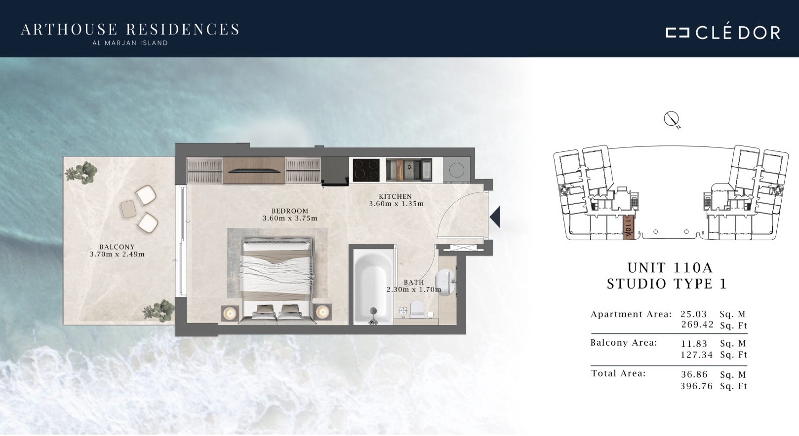 Cledor Arthouse Residences Studio Layout