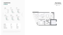 1 Bed 837 Sq. Ft. Apartment in Dar The Astera