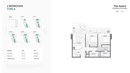 2 Beds 1252 Sq. Ft. Apartment in Dar The Astera