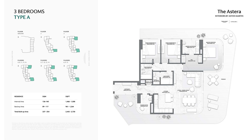 Dar The Astera 3 Beds Layout