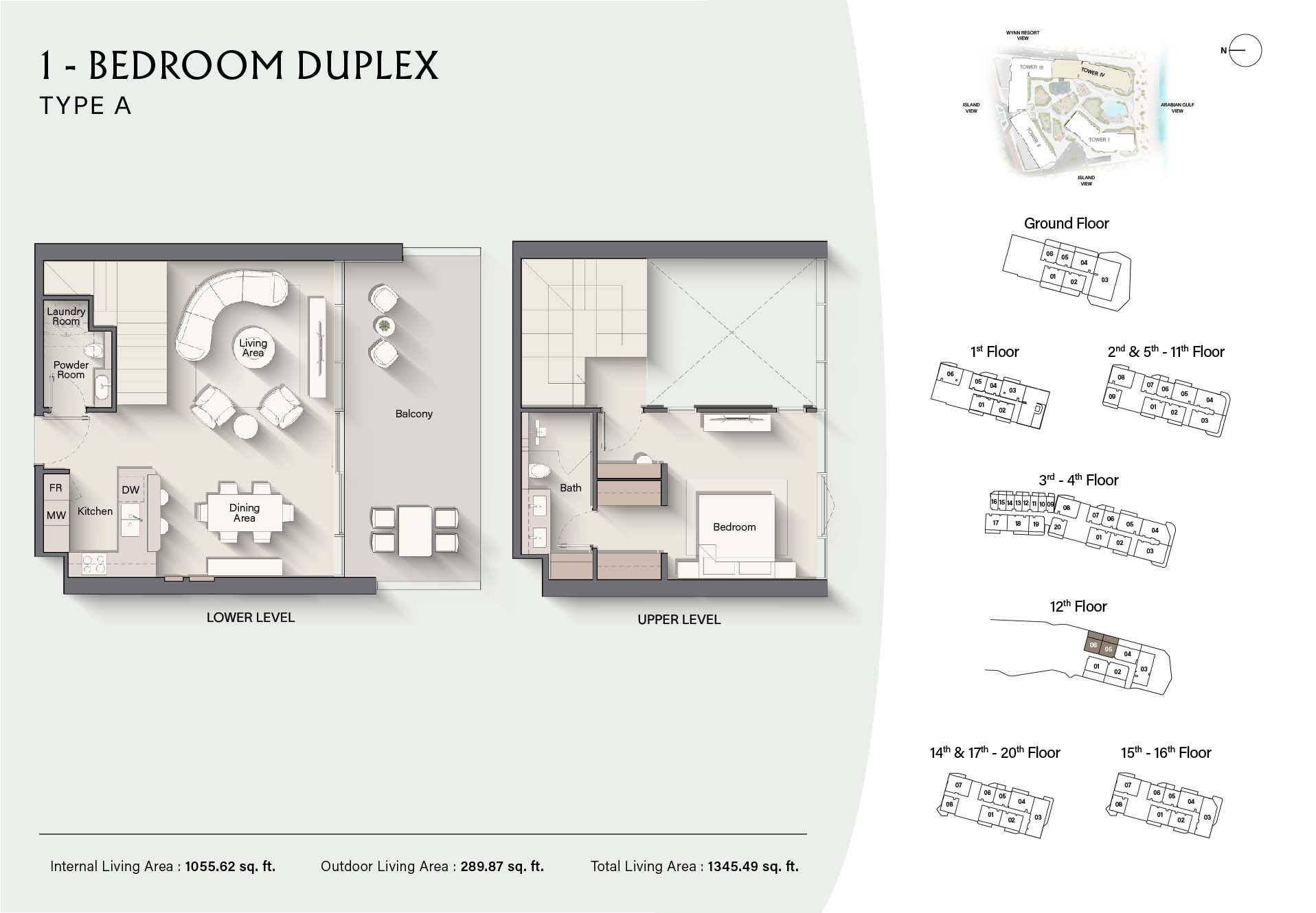 Ellington Costa Mare 1 Bed Layout