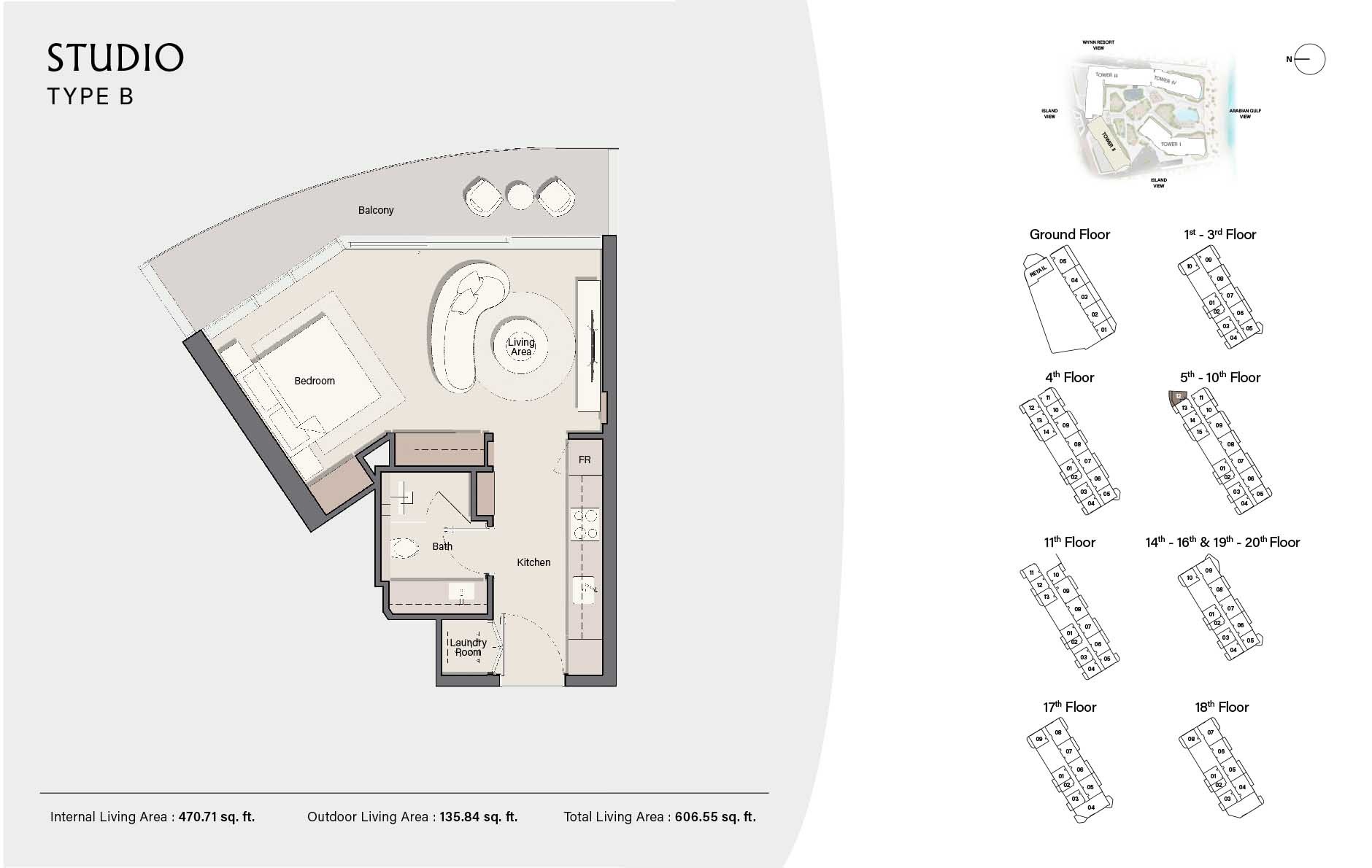 Ellington Costa Mare Studio Layout