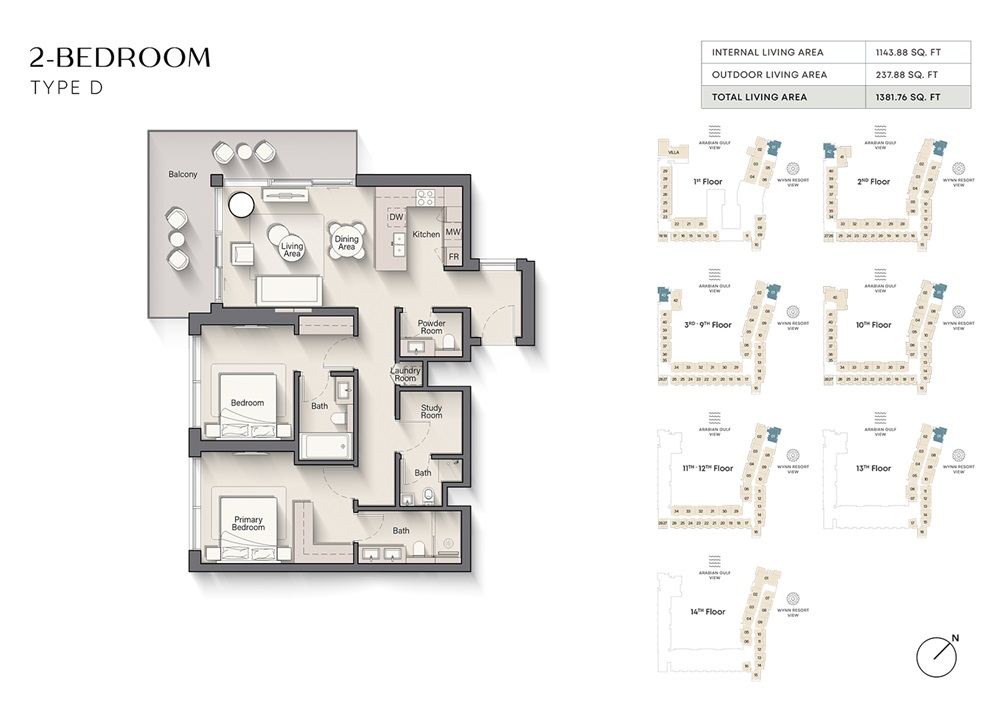 2 Beds 1381 Sq. Ft. Apartment in Ellington Playa Del Sol