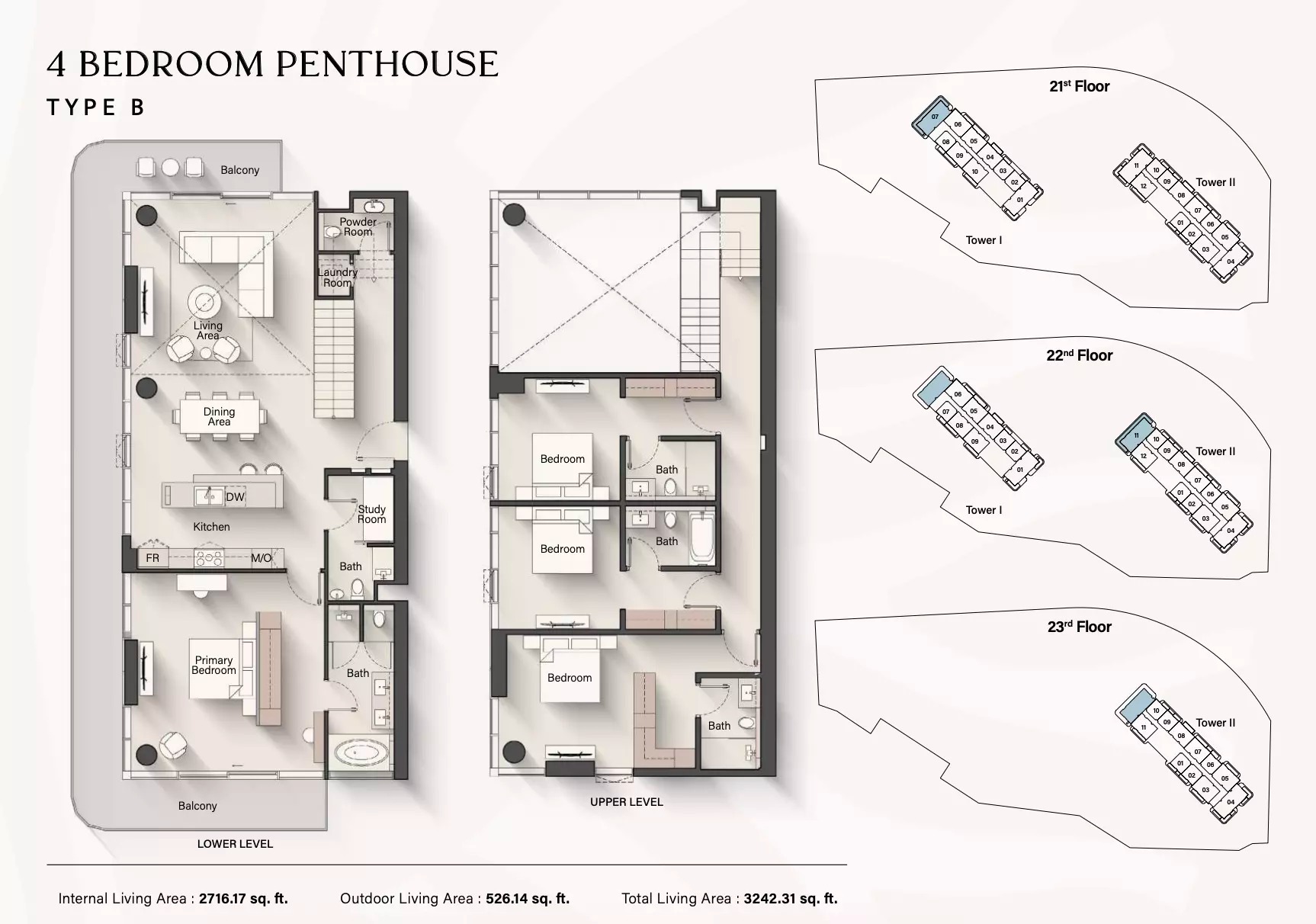 Ellington Soto Grande 4 Beds Layout