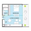 Major Colibri Views 1 Bed Layout