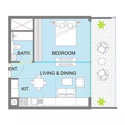 1 Bed 600 Sq. Ft. Apartment in Major Colibri Views