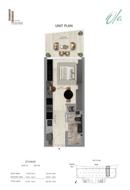 408 Sq. Ft. Studio in Lacasa Ola Residences