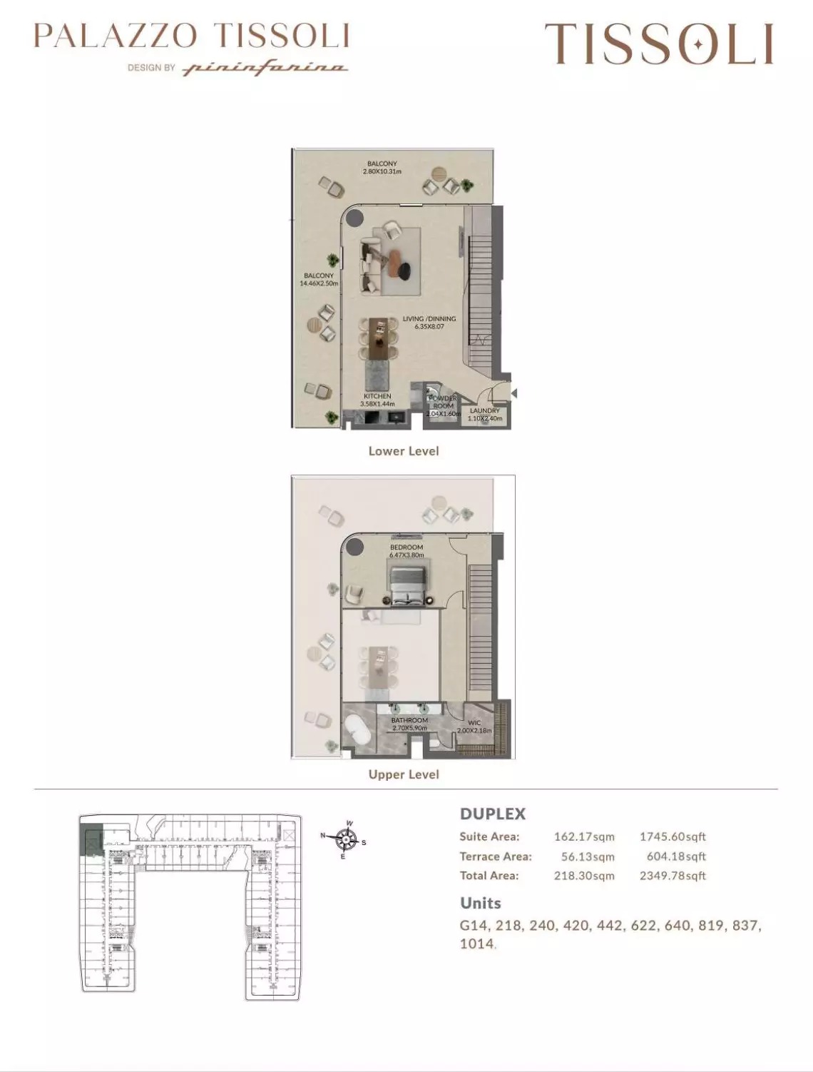 Palazzo Tissoli 2 Beds Layout