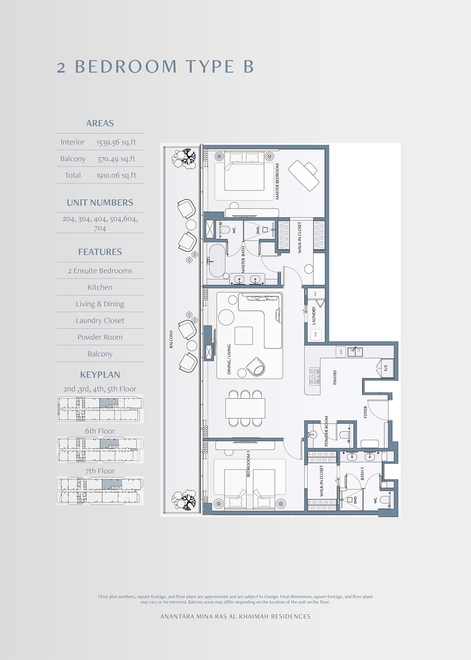 2 Beds 1910 Sq. Ft. Apartment in Rak Anantara Residences
