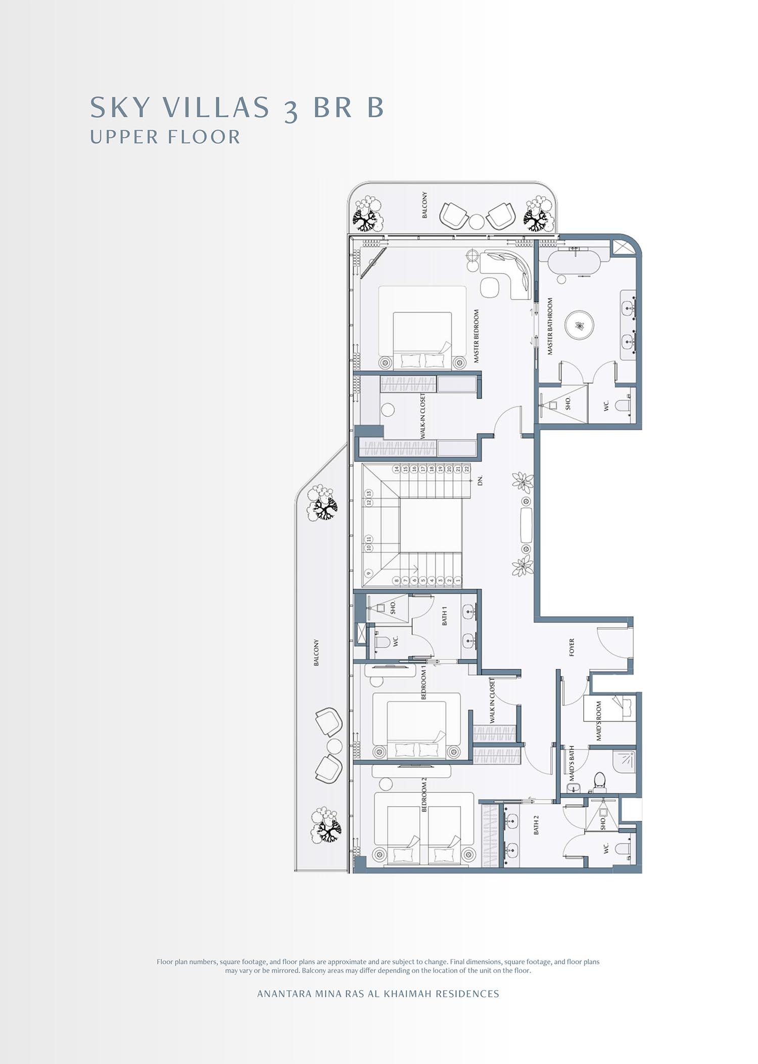 3 Beds 5183 Sq. Ft. Villa in Rak Anantara Residences
