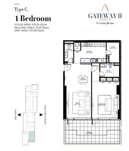 1 Bed 1475 Sq. Ft. Apartment in Rak Gateway Residence II