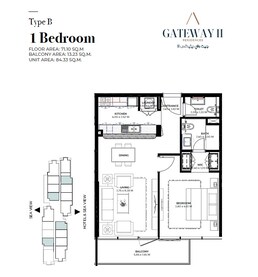 1 Bed 908 Sq. Ft. Apartment in Rak Gateway Residence II