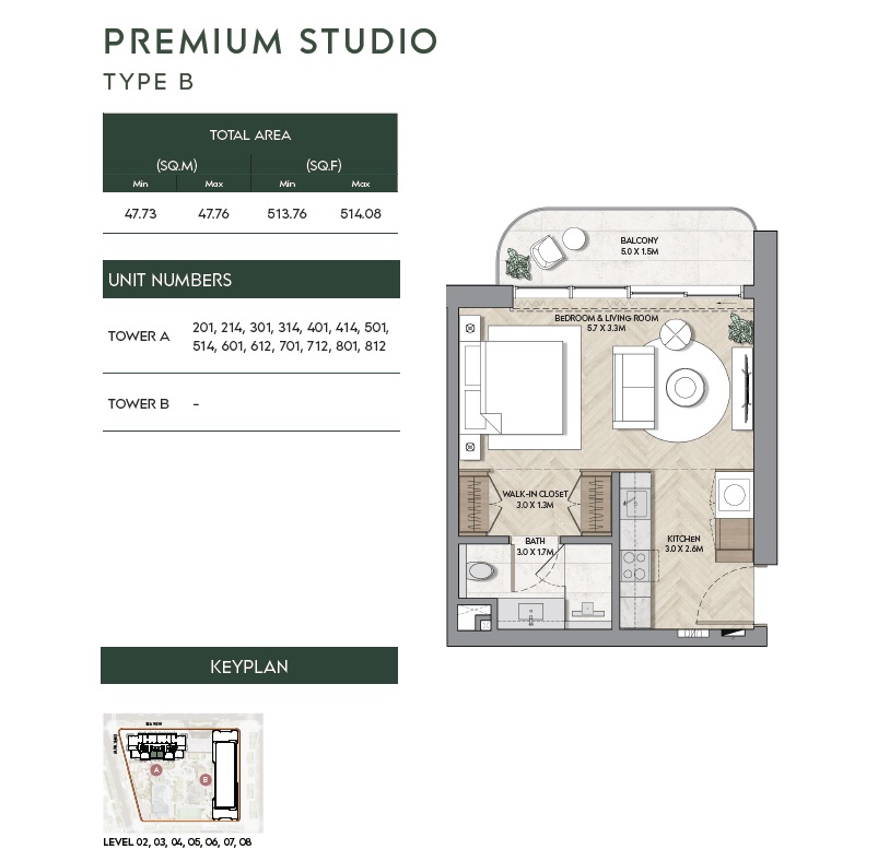 514 Sq. Ft. Studio in Rak Nura Residences