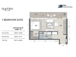 1 Bed 665 Sq. Ft. Apartment in Rak Quattro Del Mar