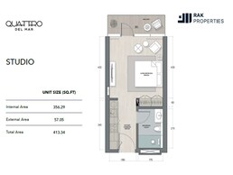 413 Sq. Ft. Studio in Rak Quattro Del Mar